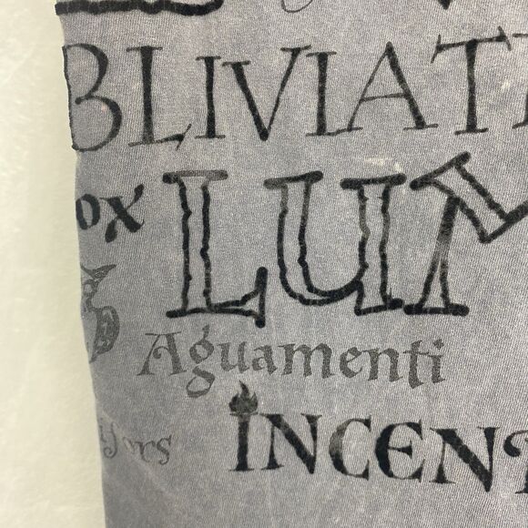 Harry Potter Univeral Studios Spell Shirt Adult Large Gray Short Sleeve Crewneck - Picture 5 of 9